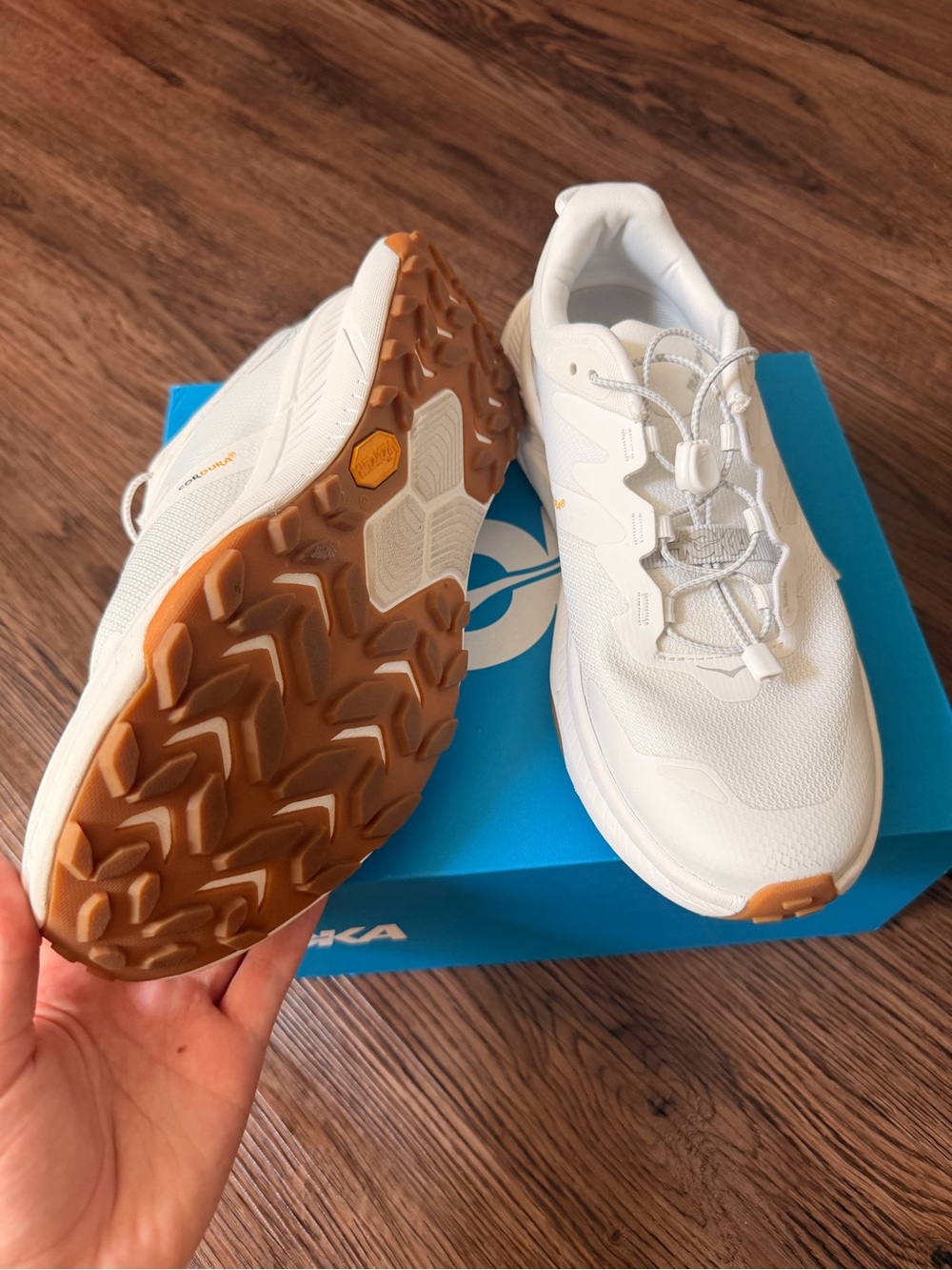 HOKA woman’s White Lightweight Running Shoes - Picture 5 of 5